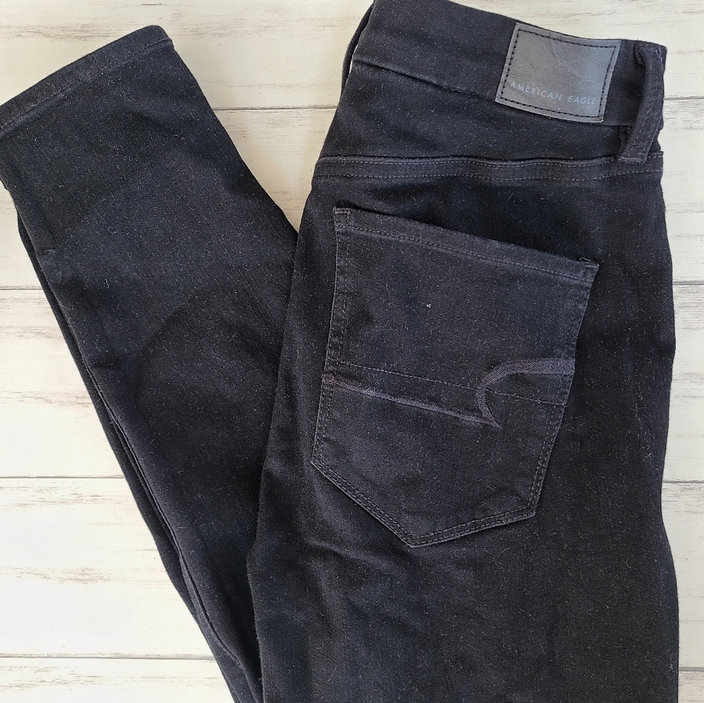 American Eagle Curvy Blk Hi-Rise Jeggings 8XShort